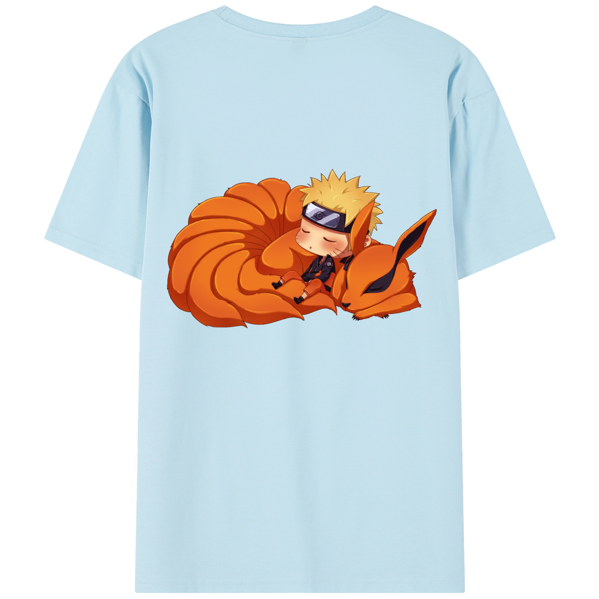 （画像用） NARUTO -ナルト- うずまき ナルト Uzumaki Naruto 綿100％半袖Tシャツ（背面プリント）